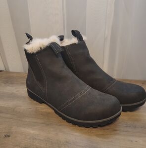 JBU By Jambu Eagle Waterproof Black Faux Fur Ankle Boots Women's Sz 9.5